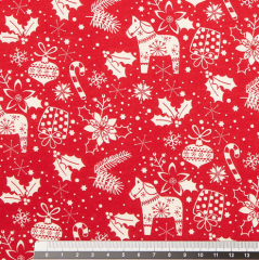 NAVIDAD ADORNOS CRUDOS FONDO ROJO