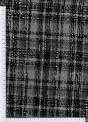 TEJIDO DE CUADROS GRIS Y NEGRO