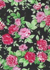 ROSAS GRANDES FONDO NEGRO