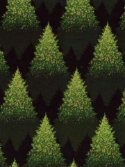 ARBOLES NAVIDAD DORADOS CON FONDO VERDE