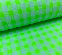 SEERSUCKER VERDE FLUOR CUADRO GRANDE
