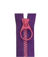 CREMALLERA BICOLOR MORADA FUCSIA