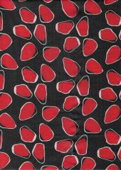 FALSA SEDA NEGRA DIBUJO ROJO