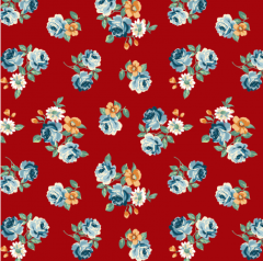 ROSAS FONDO ROJO 