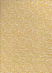 MUSELINA OCRE FLORES BLANCAS