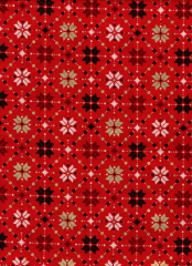 NAVIDAD GEOMETRICO FONDO ROJO