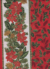 NAVIDAD ACEBO ROJO CON CENEFA POISENTIA