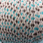 CORDON ALGODON GRIS CELESTE Y MARRON