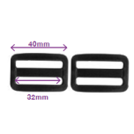 HEBILLA AJUSTABLE BOLSO 40x32mm NEGRO