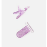 PINZA PLASTICO TRANSPARENTE LILA
