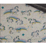 SUDADERA PELO UNICORNIO GRIS/AZUL